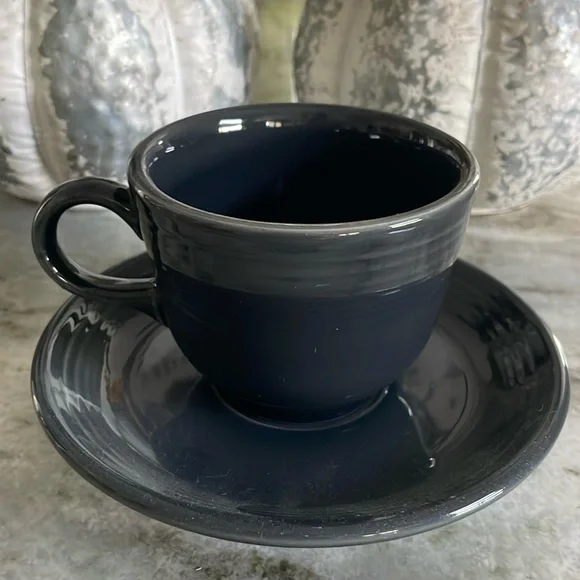 Fiesta Cup and Saucer Set Slate color - Picture 1 of 4